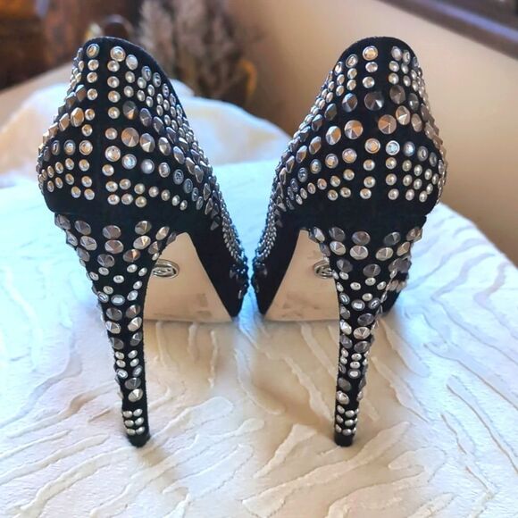 BEBE 💎 Annette  Jeweled And Studded Stilettos Size 6 - Picture 3 of 17